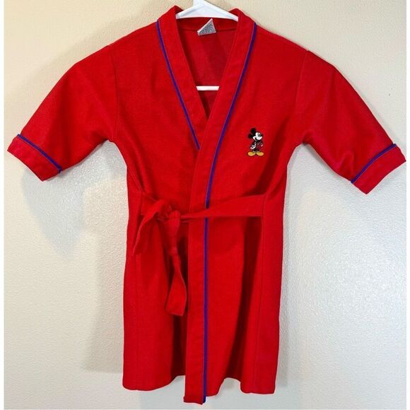 Vintage Mickey For Kids Stuff Mickey Mouse Robe Toddler 4/5 Made in The USA - Picture 1 of 8